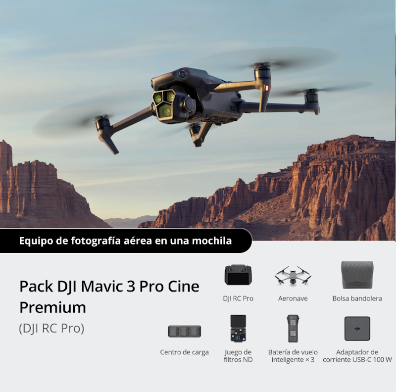 Pack DJI Mavic 3 Pro Cine Premium (DJI RC Pro) Pack DJI Mavic 3 Pro Cine Premium (DJI RC Pro)